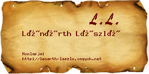 Lénárth László névjegykártya