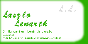 laszlo lenarth business card